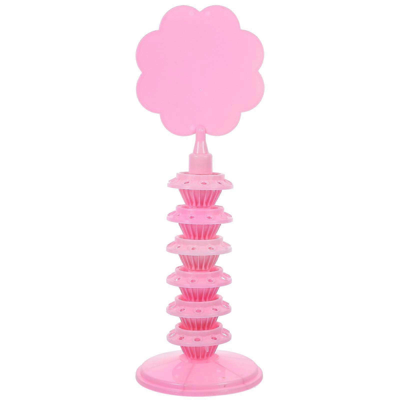 Adjustable Height Pink Cake Pop and Lollipop Display Stand for Weddings Birthdays Parties