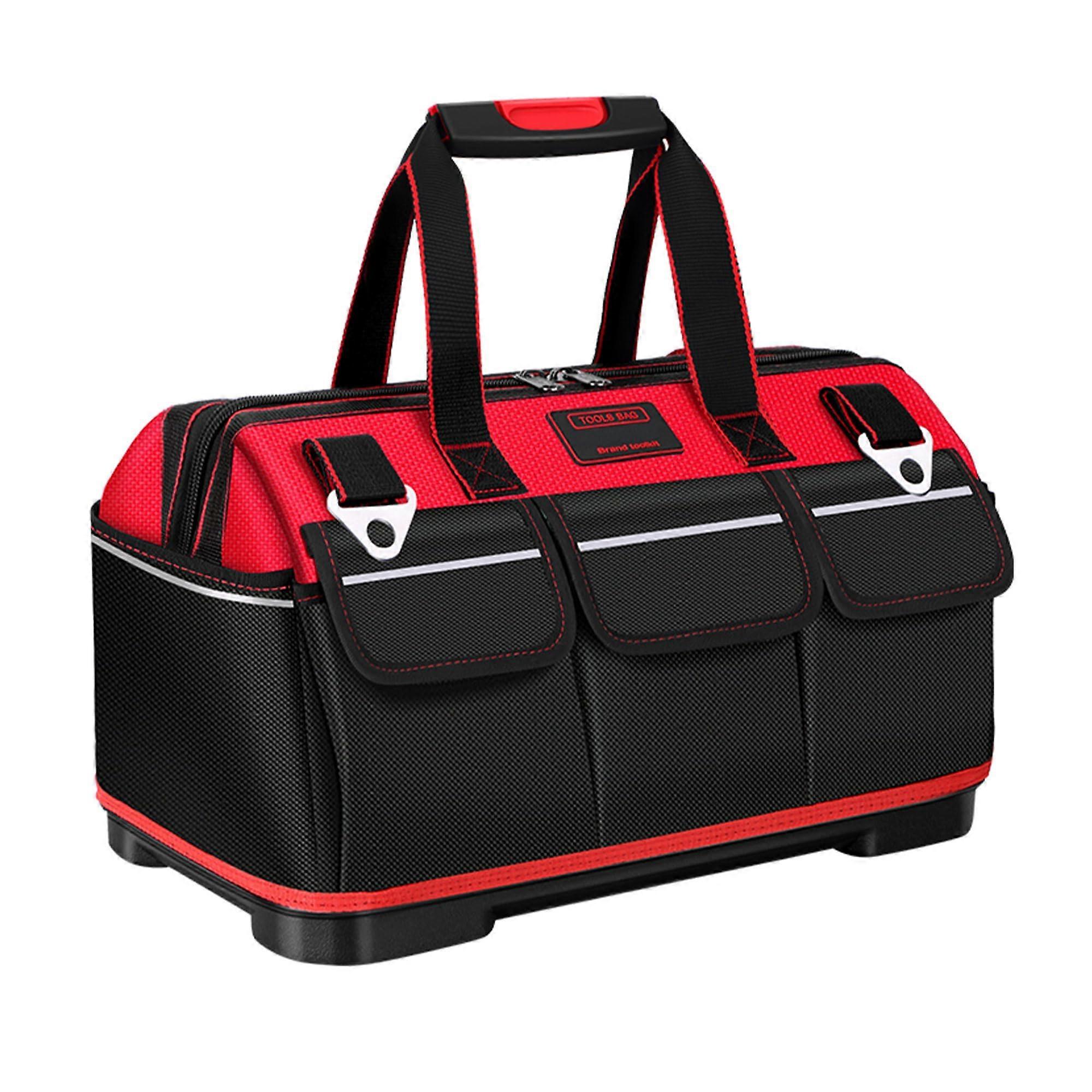 14Inch Heavy Duty Electrician Tool Bag with Multiple Pockets, Water Resistant Tote for Mechanics
