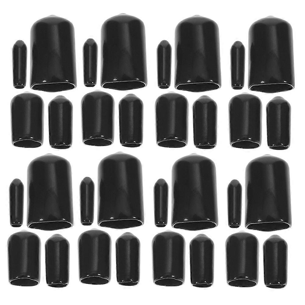 Black Protective Caps for Guard Bar Versatile Rubber Bolt Covers with Durable Material Ideal for
