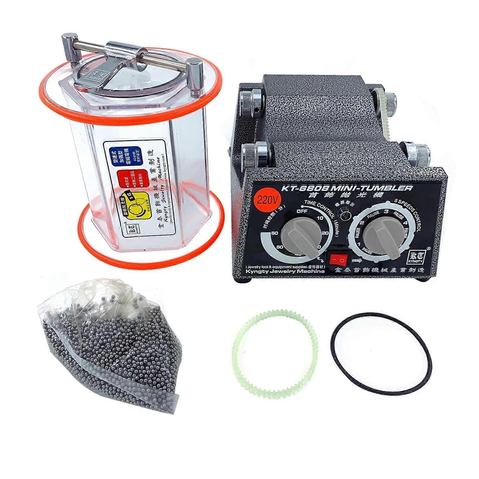 3kg Jewelry Rotary Tumbler with Variable Speed Control, Auto Reverse and Compact Drum Design