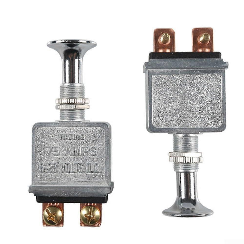 2 Pack Heavy Duty 75A 2 Position Push Pull Switch for Trucks and Boats with Copper Connections