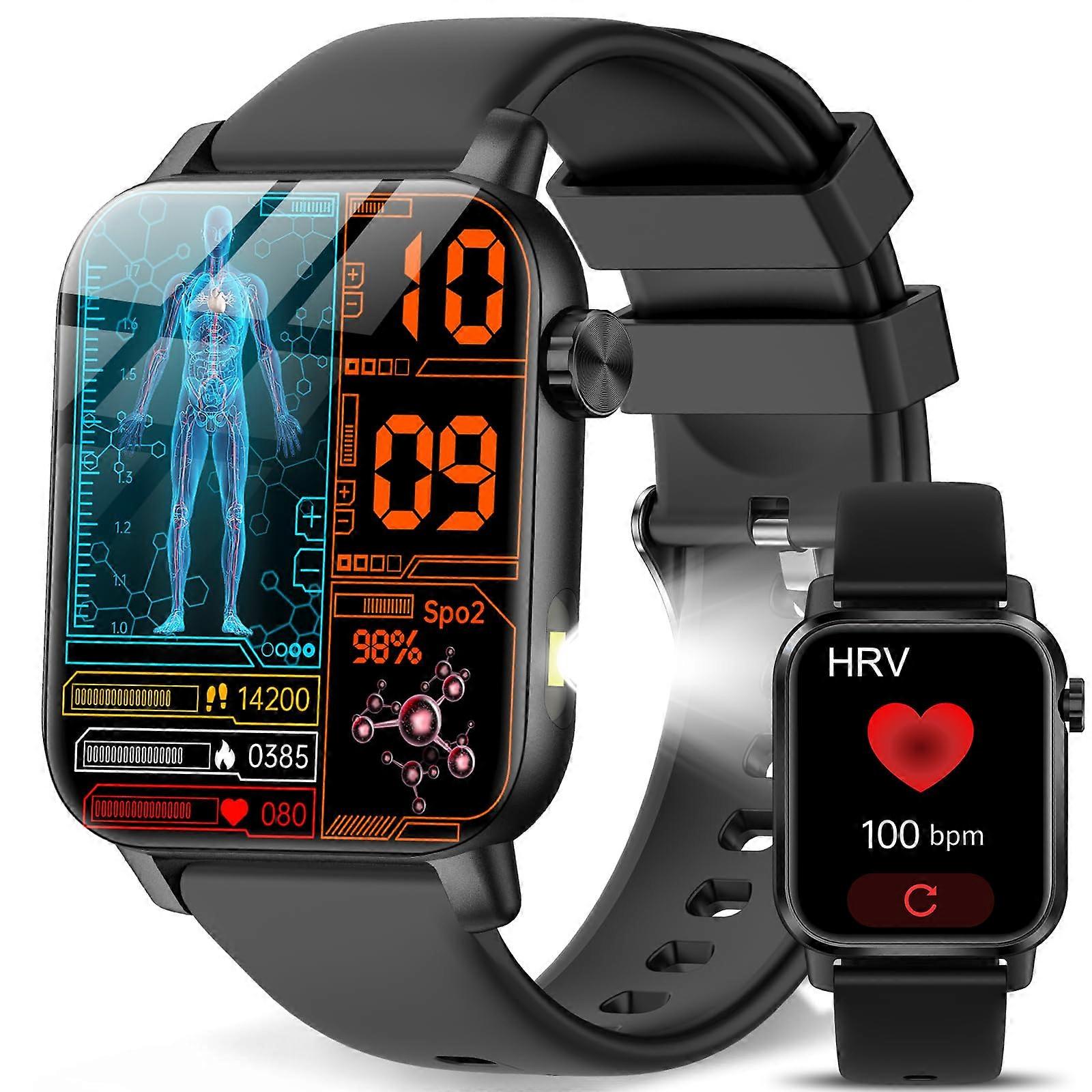 Bluetooth Calling Smart Watch 1.85' IP68 Waterproof with LED Flashlight and Health Tracking Ref:9620
