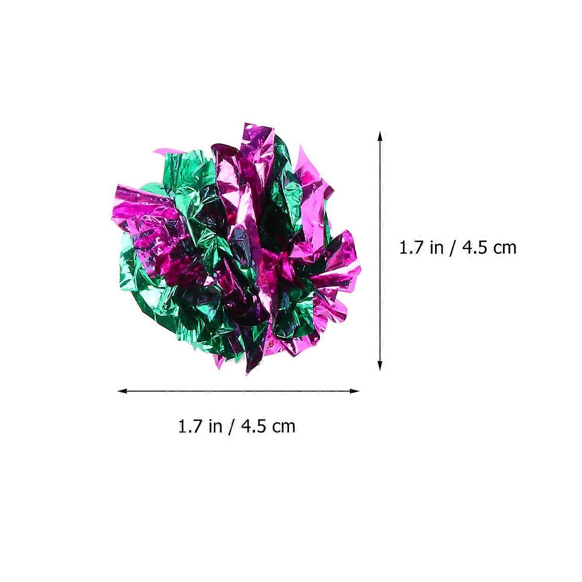 Interactive Cat Toys Crinkle Balls for Exercise 6Pcs Assorted Colors