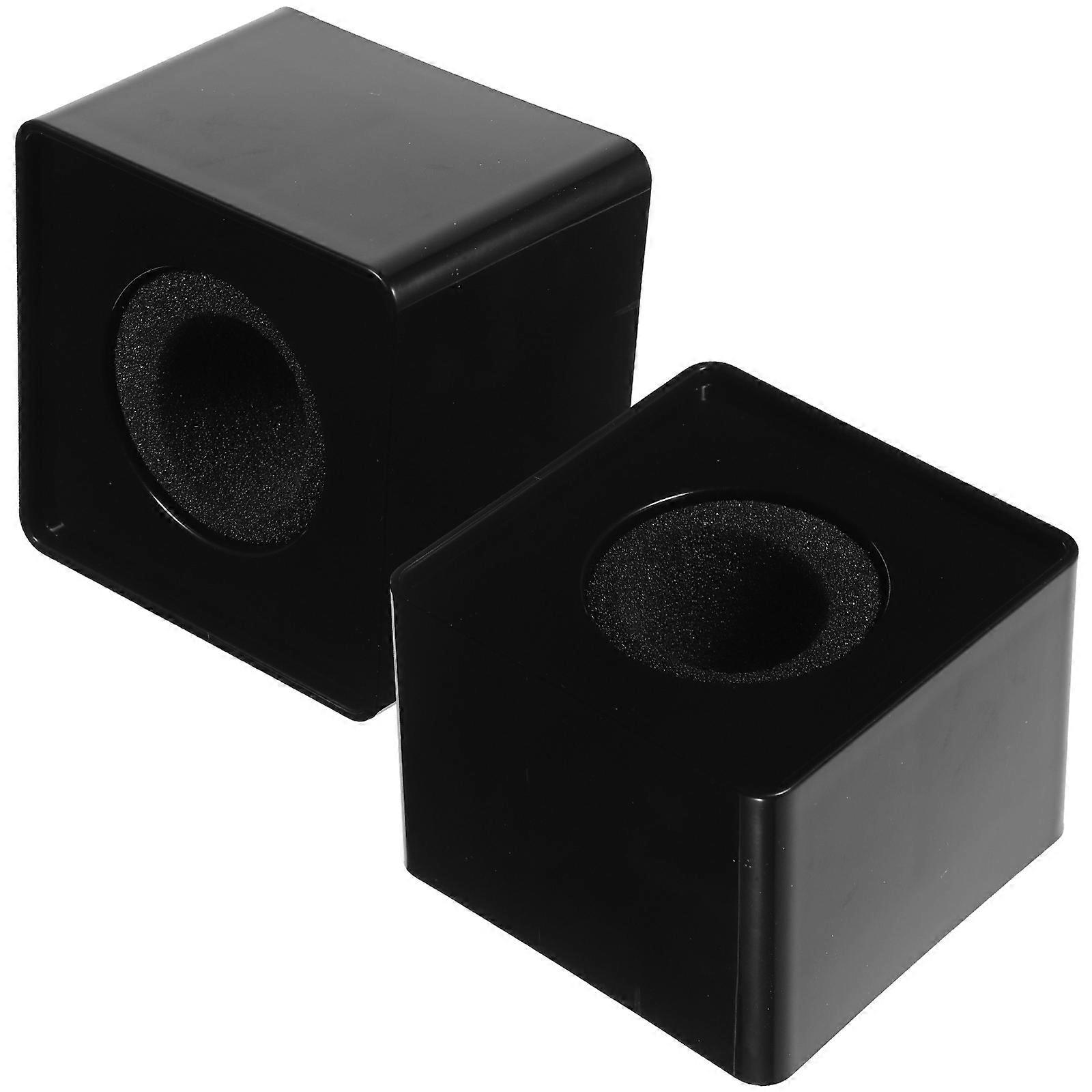 Portable Tai Microphone Station Logo for Interview Mic 2Pcs Black
