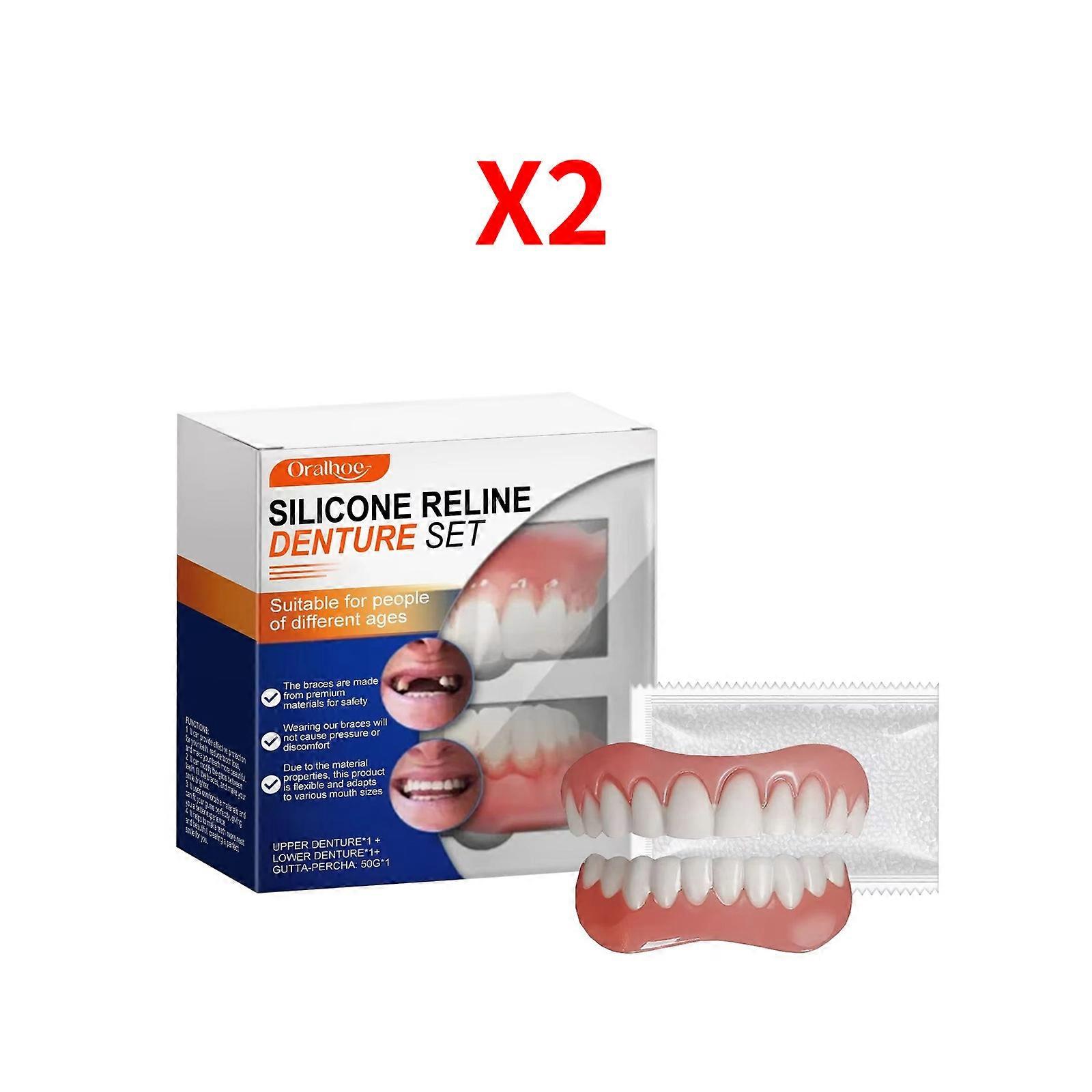 Denture Silicone Kit Denture Silicone Liners Soft Denture Kit Soft Denture Kit Teeth Upper And Lower Set Easy come Braces