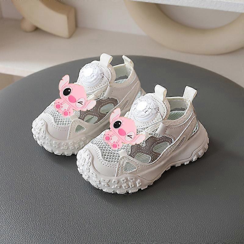 Summer Non-slip Breathable Girl Mesh Sneakers Disney Soft Sole Casual Shoes Mickey Mouse Beach shoes Boy Outdoor Sports Sandals