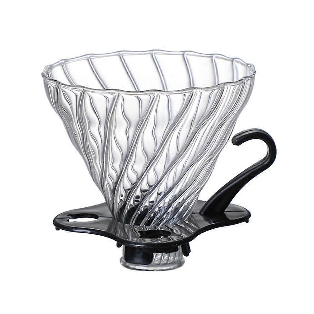 Pour Over Coffee Maker Glass Dripper 14 Cups Reusable Filter Cone for Manual Brewing