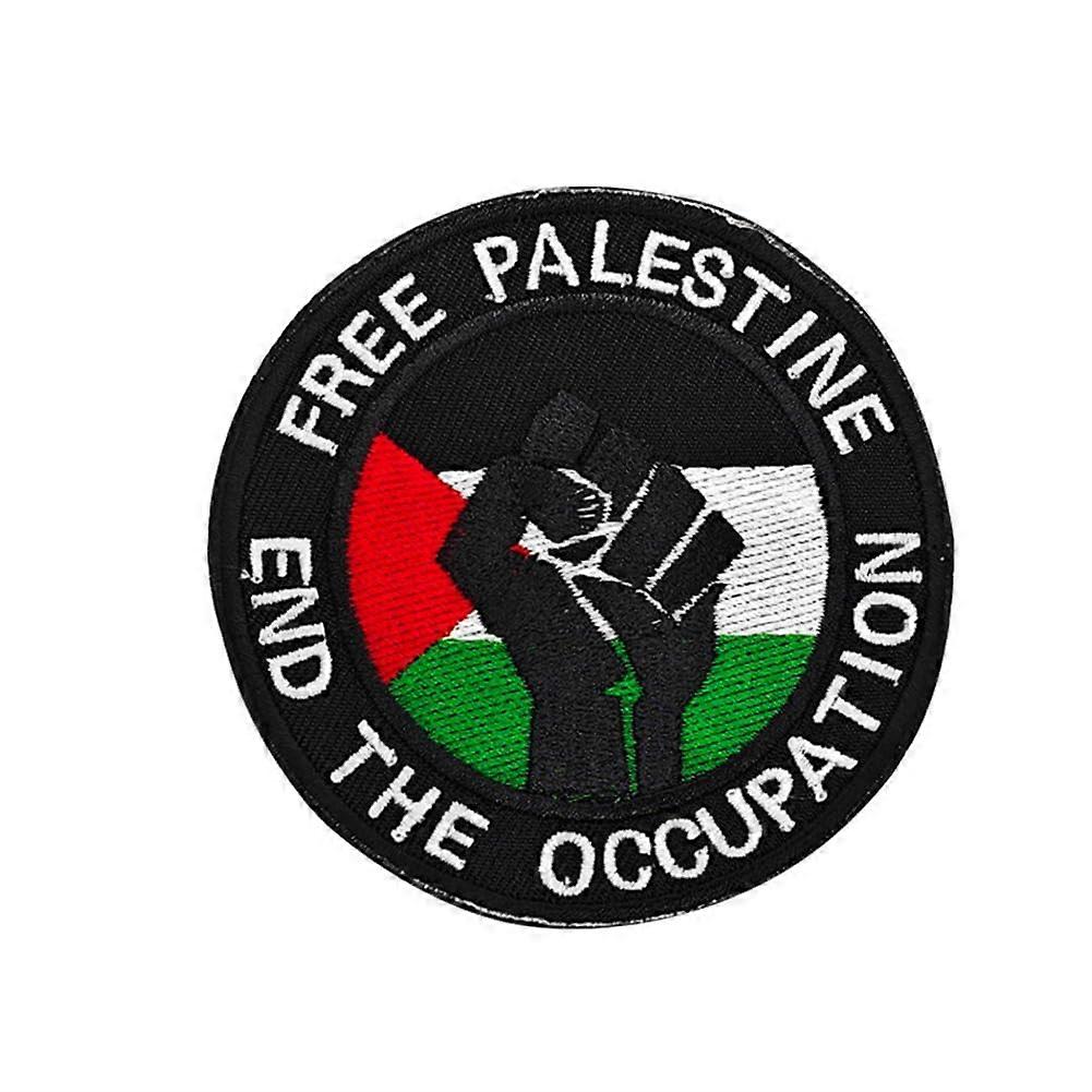 Palestine Flag Patch Hook and Loop Embroidered Tactical Morale Patch for Clothes Bags Backpacks
