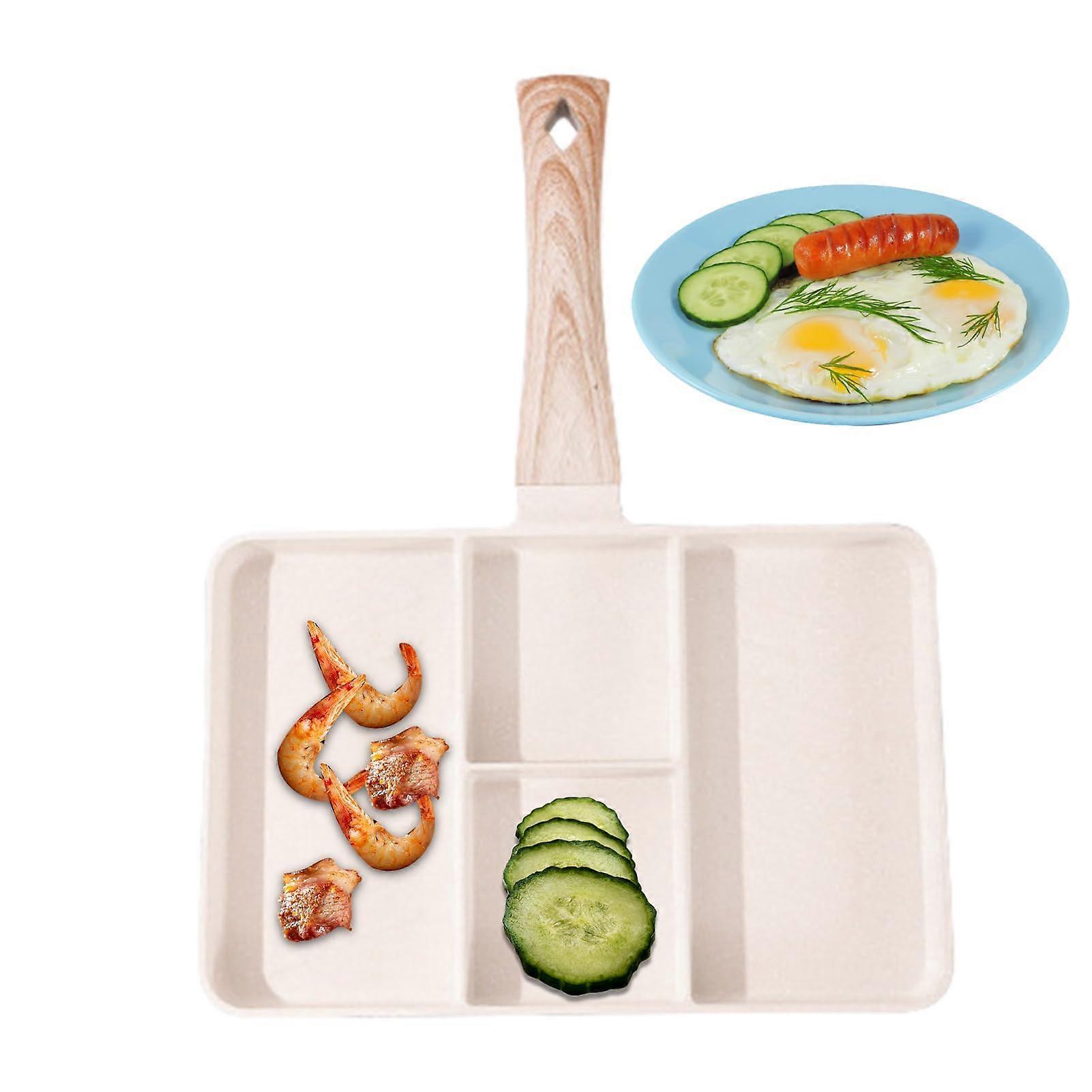 Nonstick Breakfast Pan with MultiSection Cooking, Fast Heating Skillet for Eggs and Bacon