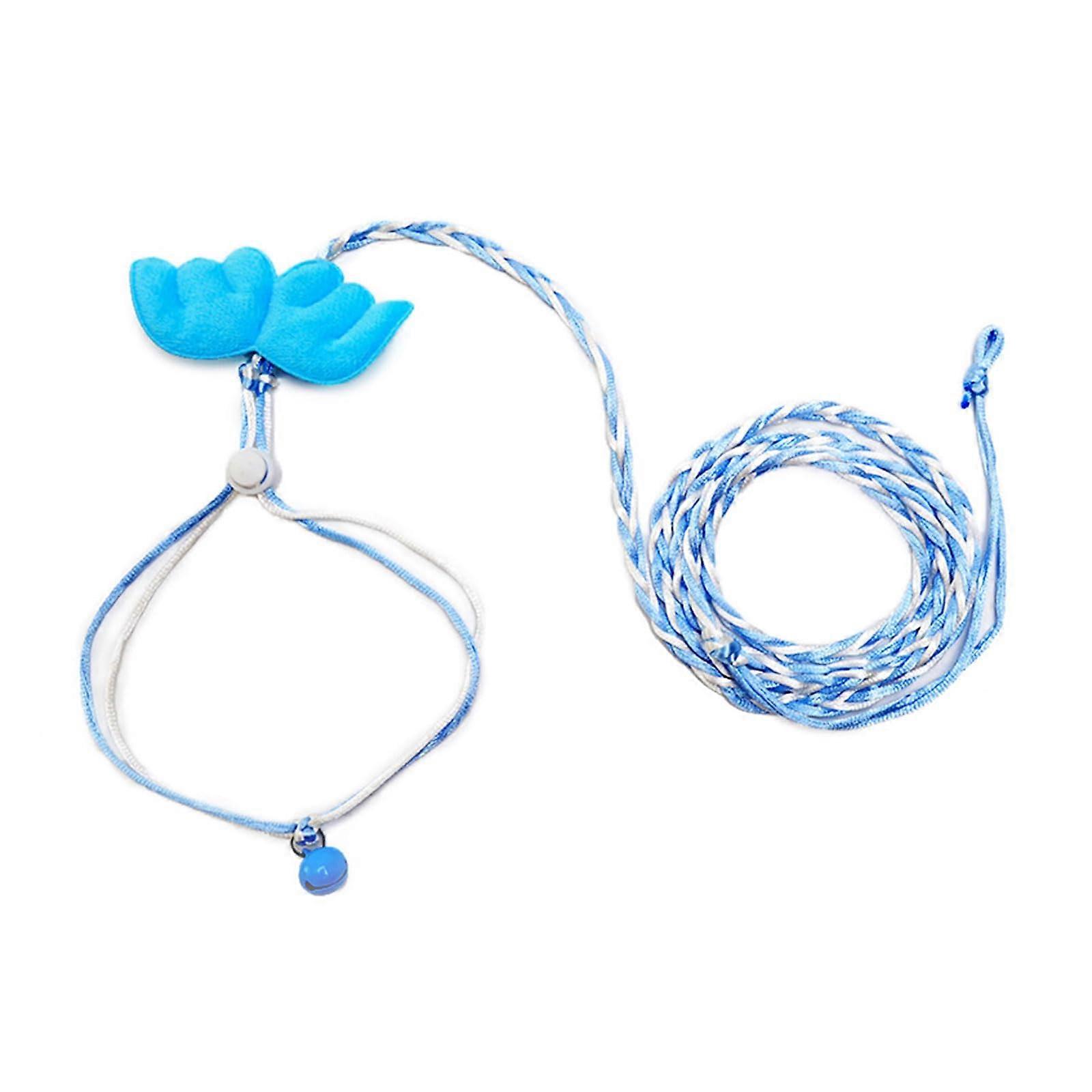 Adjustable Hamster Harness and Leash Set for Small Pets Outdoor Walking Secure Control Light Blue