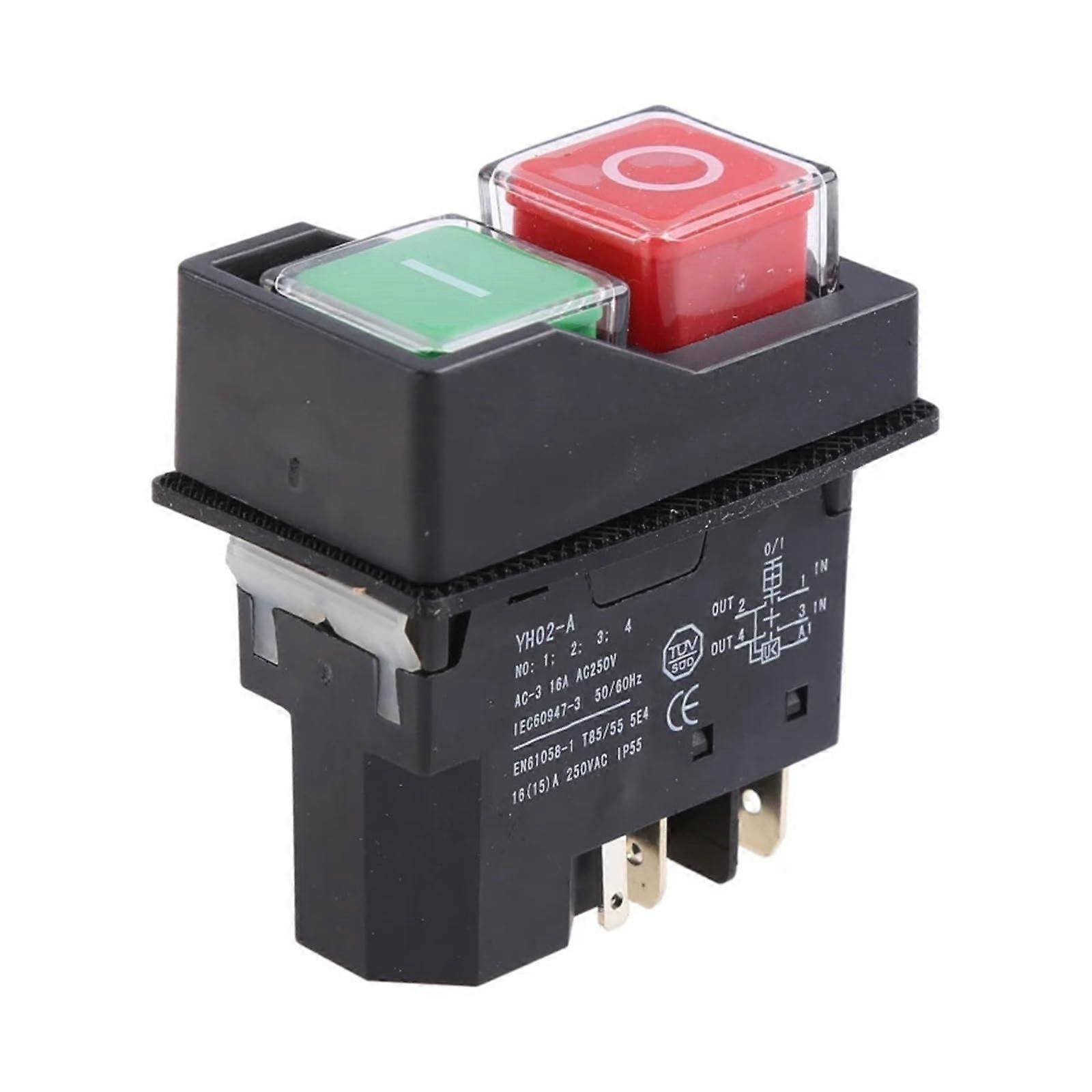 16A Push Button Power Switch Electromagnetic Motor Starter for Industrial  Current Control