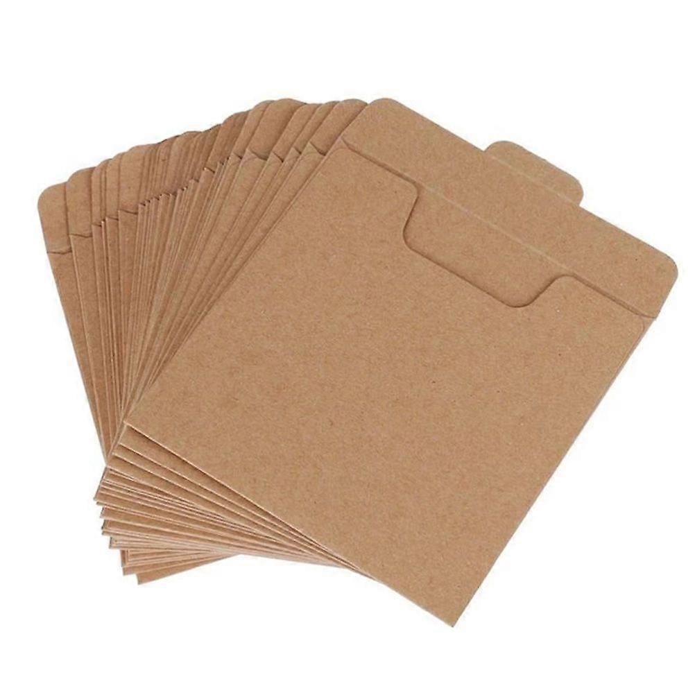 25Pcs Kraft CD Bags Household CD Covers Multi-function CD Envelopes Sealing CD Pockets