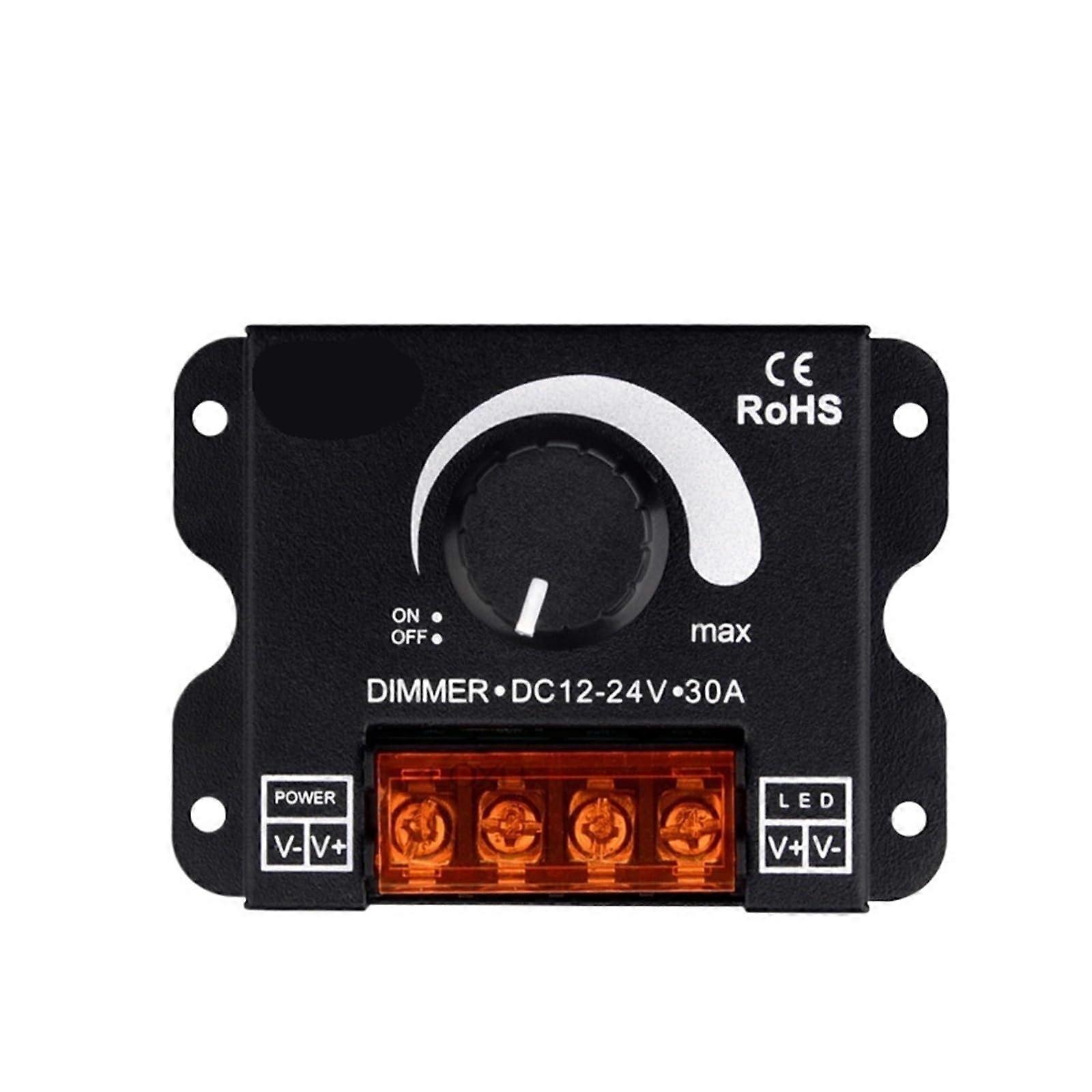 LED Dimmer Switch 1224V 30A  Power Adjustable Brightness Controller for Strip Lights