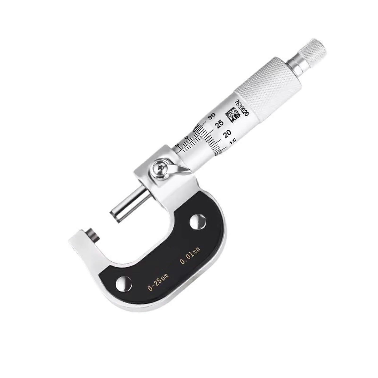 Outside Micrometer 025mm Precision Measuring Tool 0.01mm Accuracy for Metalworking