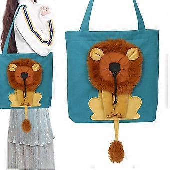 Cat Carrier Bag with Adjustable Opening, Breathable Canvas, Foldable Lightweight Pet Shoulder Bag
