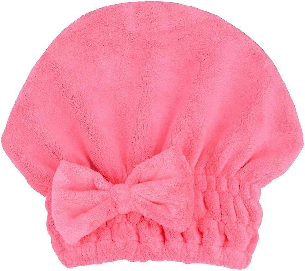 Microfiber Hair Drying Towel Cap 3-Pack with Bowknot - Super Absorbent and Quick