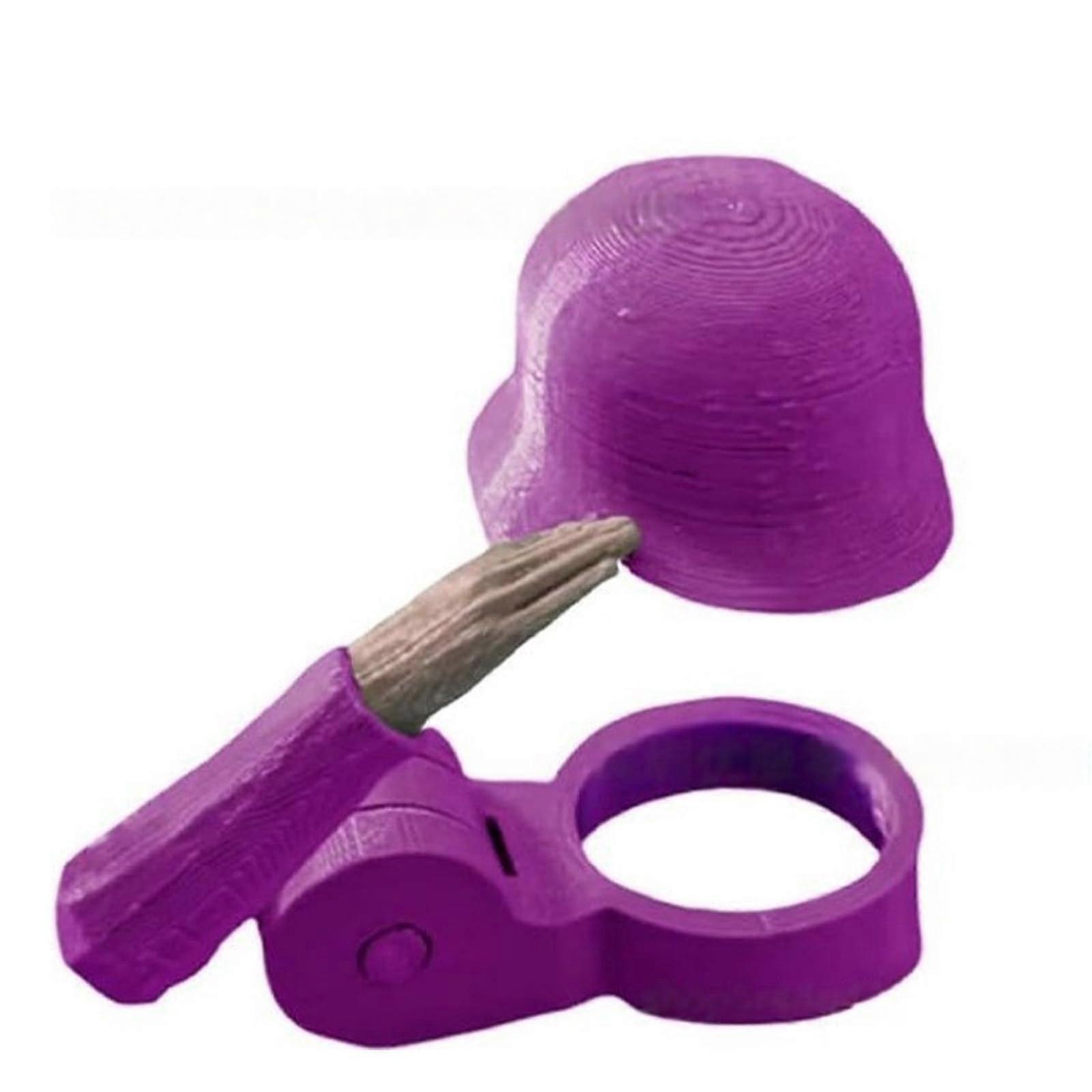 Beer Helmet Drinking Hat with Adjustable Bottle Cap, Hands Outdoor Party Accessory Purple