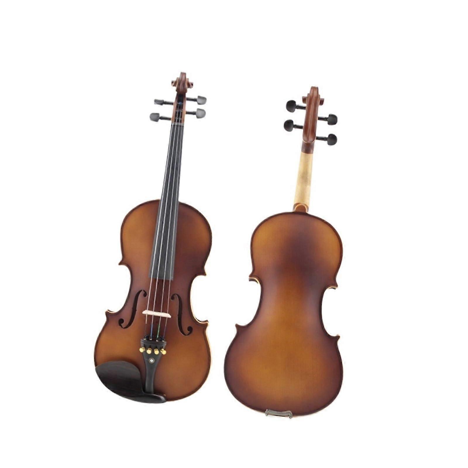 Full Size Violin for Beginners Solid Wood Handmade with Beautiful Tone and Accurate Fingerboard