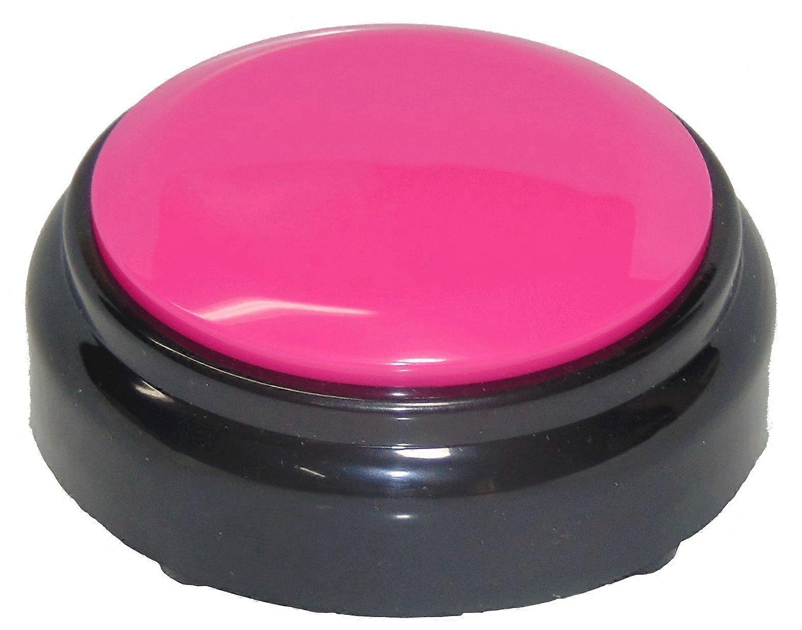 Recordable Button with 10Second Custom Voice Message  Pink  Black Base