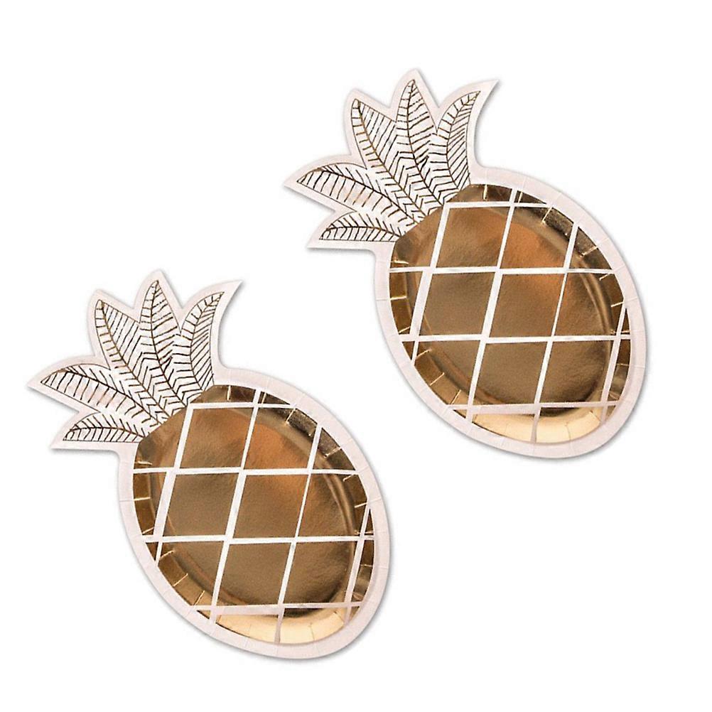 Paper Pineapple Shaped for Serving 8Pcs Golden