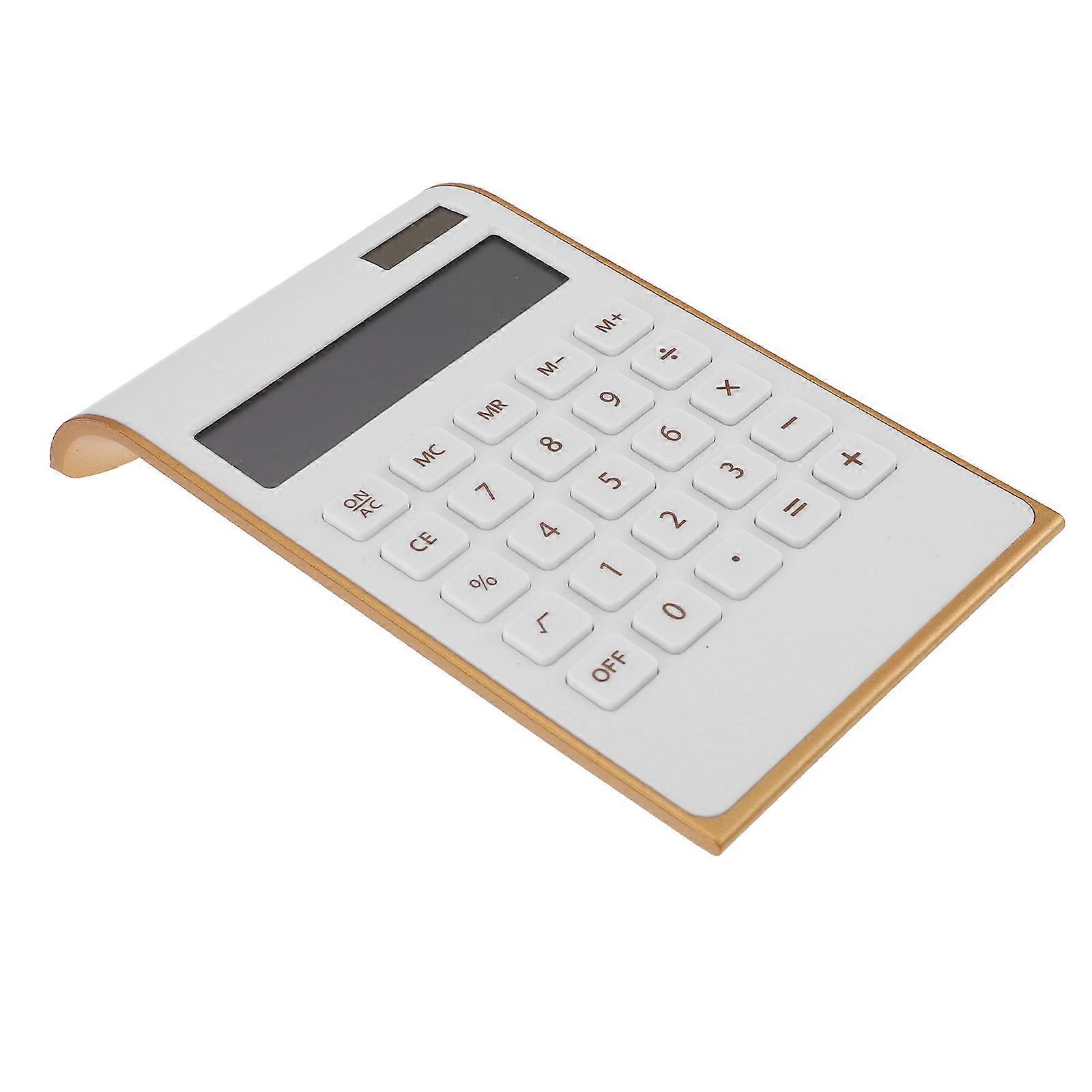 Compact Office Calculator Portable Basic Calculator White Plastic Complex Number Calculation 19.3X11.7X3CM 1Pack