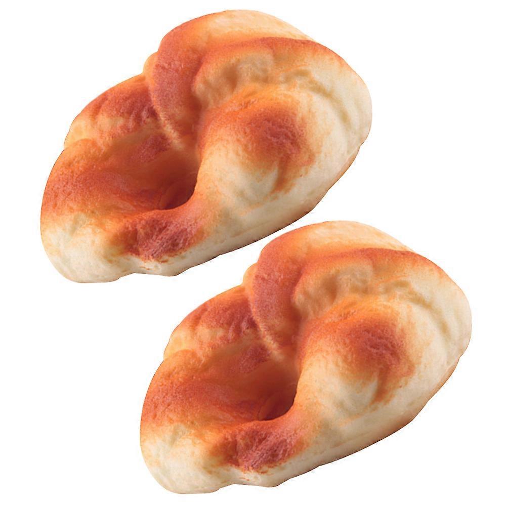 Simulation Bread Model PU Bread Model for Playing 2Pcs Display Prop