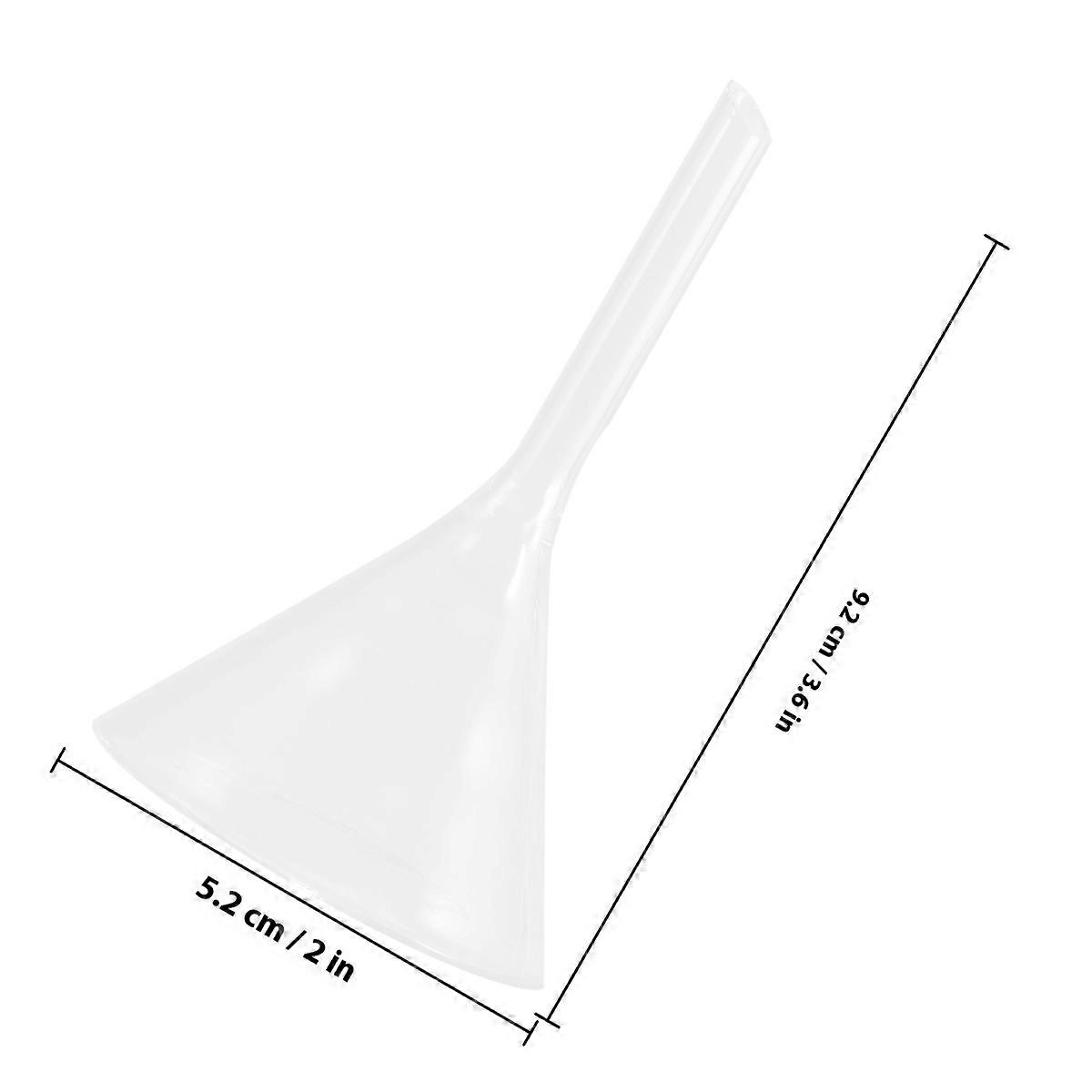 Glass Funnel Solid Triangle Funnel for Chemistry Feeding 5Pcs Set White