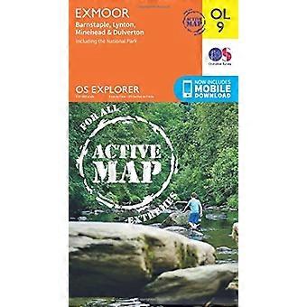 Exmoor ACTIVE OL9 OS Explorer (OS Explorer mapę aktywny)