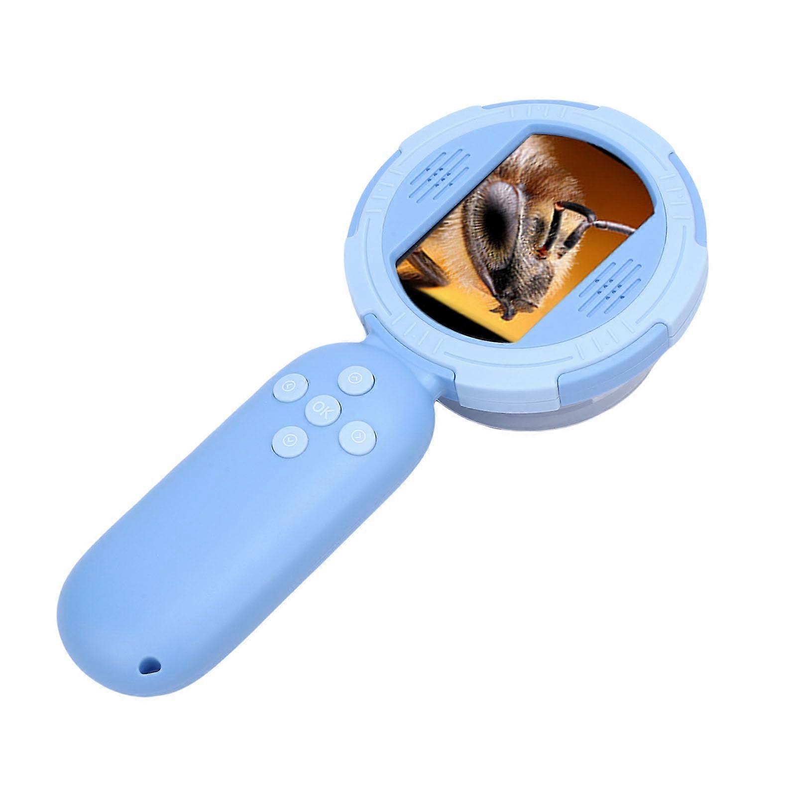 2MP Handheld Digital Microscope with IPS Screen, Rechargeable Kids Microscope for Classroom Exploration