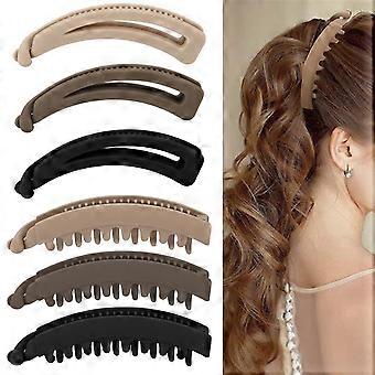 6er-Pack Bananen-Haarspangen, matte Bananen-Haarspangen für Damenhaar, dick/dünn, mittelgroß