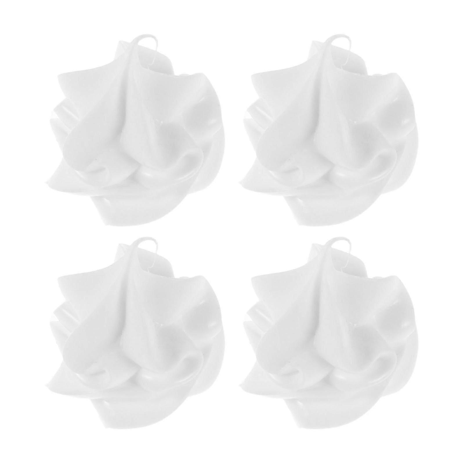White Artificial Ice Cream Simulation Topper for 4Pcs Decorative Use