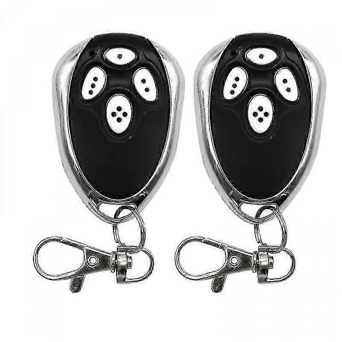 2pcs Garage Gate Remote Control, 433MHz Rolling Code, Compatible with Multiple Motor Models, ABS Material, 30-100m Range