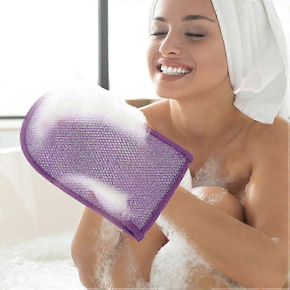 Nylon Bathing Gloves Exfoliating Mittens for Bath 6Pcs Multi