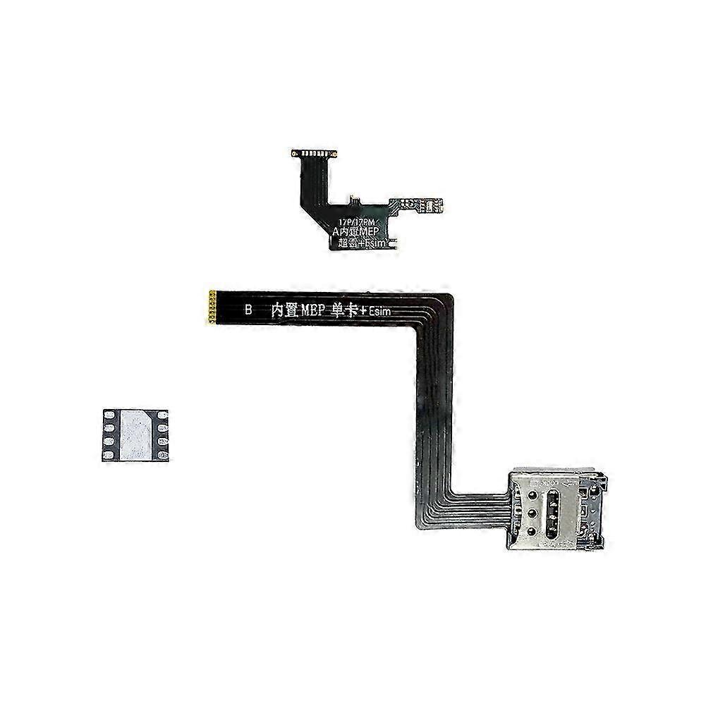 US Version Modified Flex Cable Built-in MEP 1 SIM + ESIM Integrated Solution with SIMHUB IC compatible with IPhone 17 Pro Max Repair