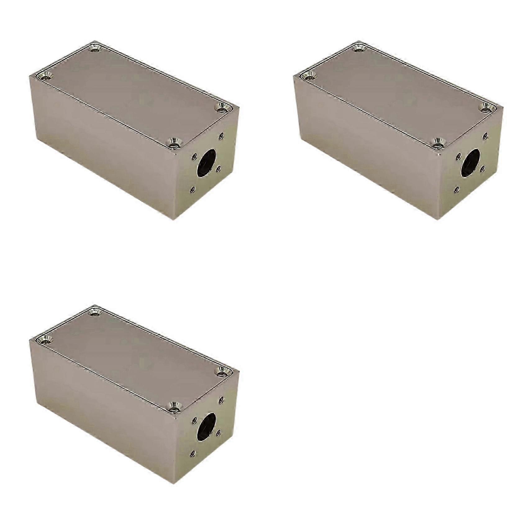3X BNC Enclosure Aluminum Shield Box RF Box Electromagnetic Shielding Amplifier Multi-Function Portable Enclosure