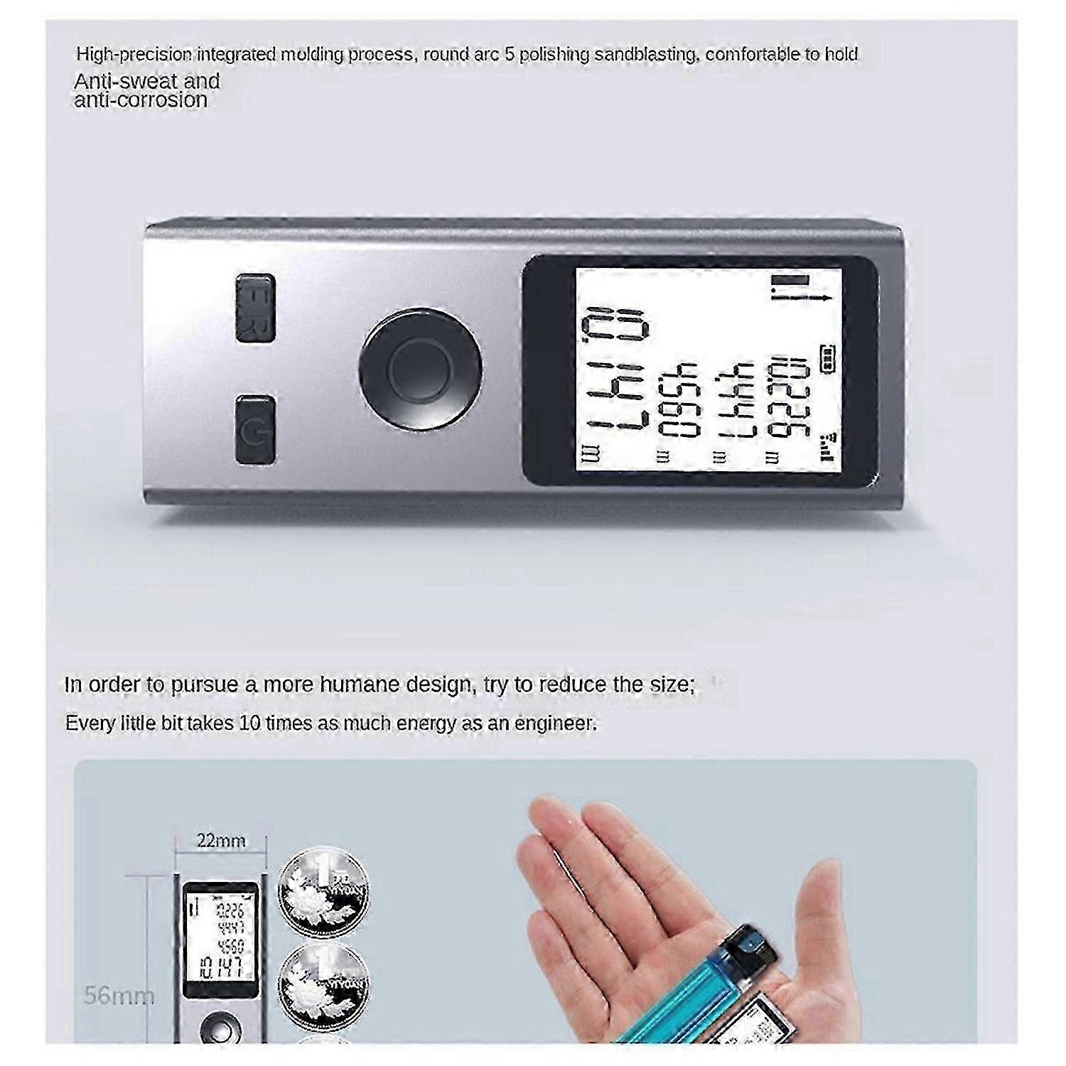 Mini Intelligent Handheld Lasers Distance Meter USB Charging