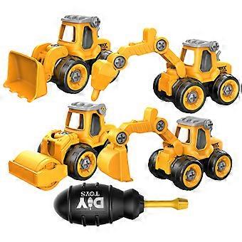 1 Set of Take Apart Construction Vehicle Toys Construction Vehicle Assemble Set Children Vehicle Toys