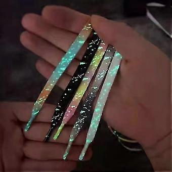 Cadarços Fluorescentes Brilhantes para Tênis - Cadarços Luminosos - Cadarços Planos Cadarços para Botas - 120/140/160cm Anéis de Sapatos 1 Par