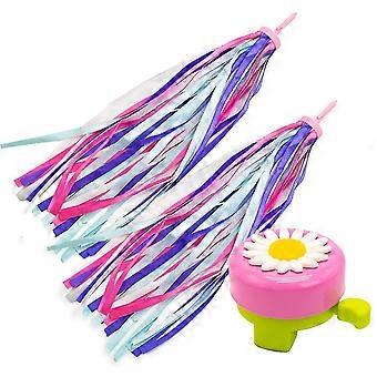 1pair Kids Rainbow Bike Streamers för flickor pojkar, 2st 10" barns färgglada cykelhandtag tofsband-yvan