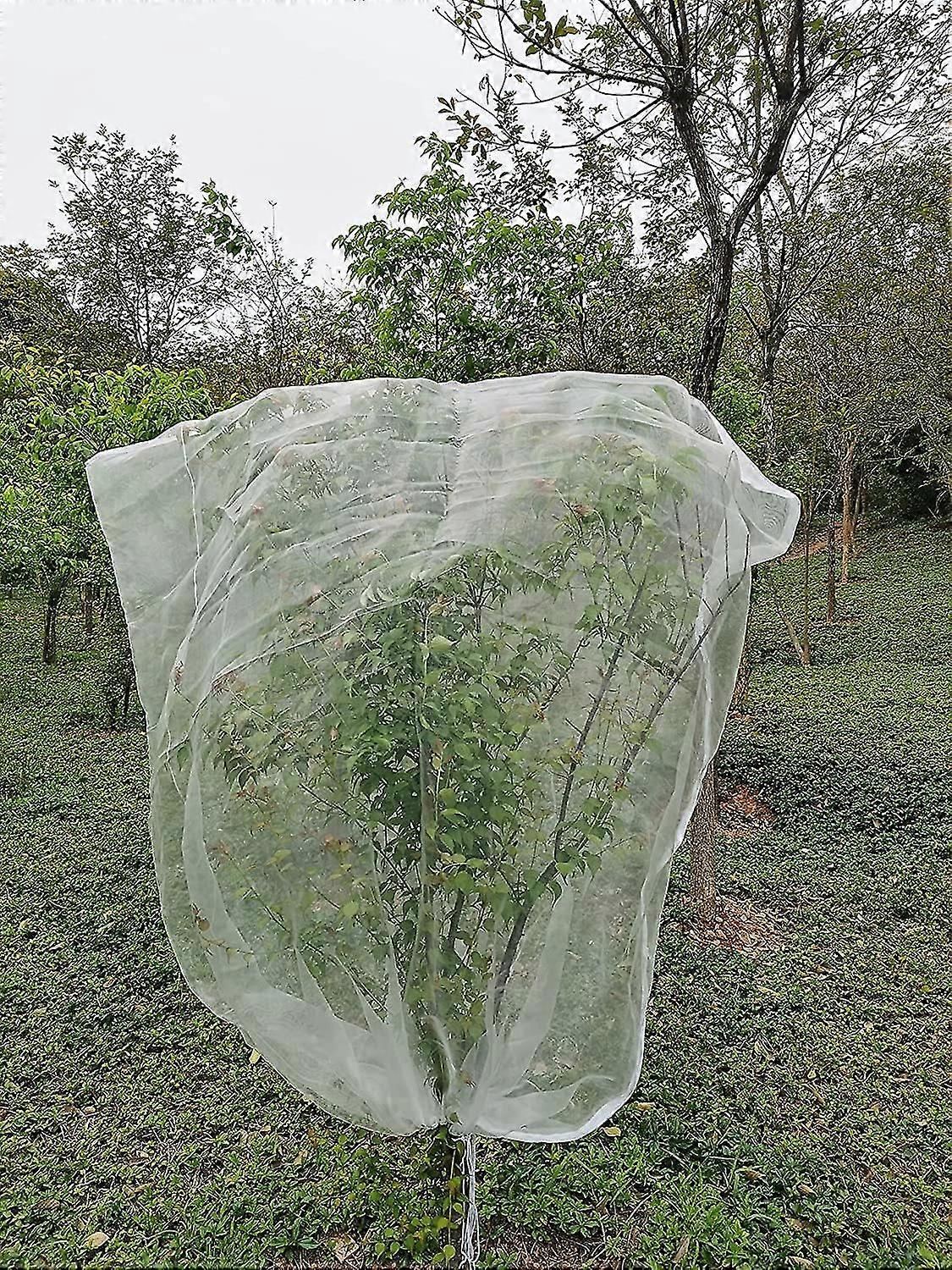 2 Pack Fruit Tree Netting 1m*1.5m, Fine Mesh Insect Netting with Drawstring-Excellent