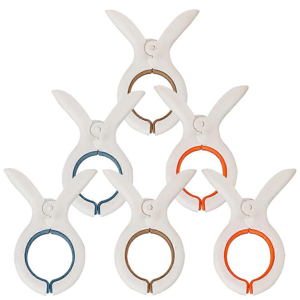 Plastic Windproof Clothes Clips for Quilt Fixing 6Pcs Assorted Colors