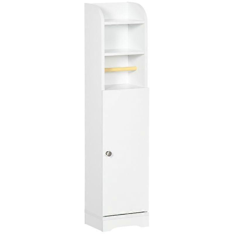 Multi-Storage Narrow Bathroom Cabinet - White