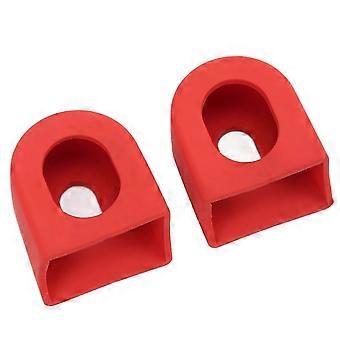 2 Pcs Silicone Pignon Fixe Vélo Pédale Couverture VTT Manivelle Manivelle Housse De Protection CaseRed