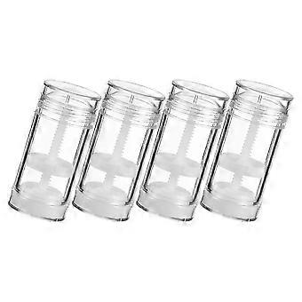 Bottom-Fill Lip Balm Tubes Twist-Up Containers for Cable 4Pcs Transparent WS
