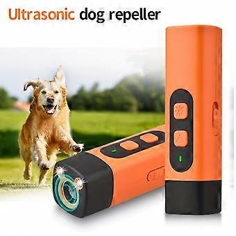 Ultrasonic Dog Repeller with LED Flashlight, Triple-Core Anti-Barking Device, 8m Range Rechargeable Portable Bark Stopper for Outdoor Training