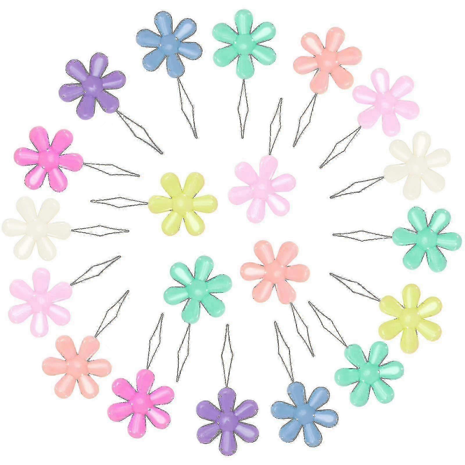 Needle Threader Set, 20pcs Sewing Threader, Flower Threader, Colorful Needle Threader Kit, Random Color