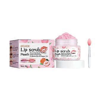 Peach Lip Scrub - Hydraterende en hydraterende natuurlijke lipreparatie met vitamine E - Zachte exfoliatie voor zachte, jeugdige lippen - 30g