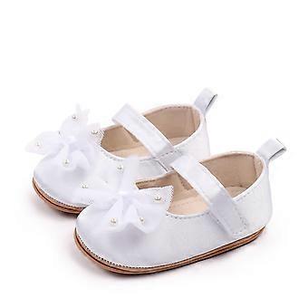 Citgeett Infant Baby Girls Princess Shoes Soft PU Leather Bow Non-slip Bottom First Walker Shoes Toddler Shoes