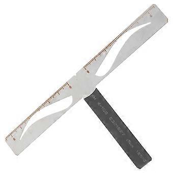 Three-Point Eyebrow Ruler Professional Eyebrow Stencil Ruler for Measuring 1 Kit