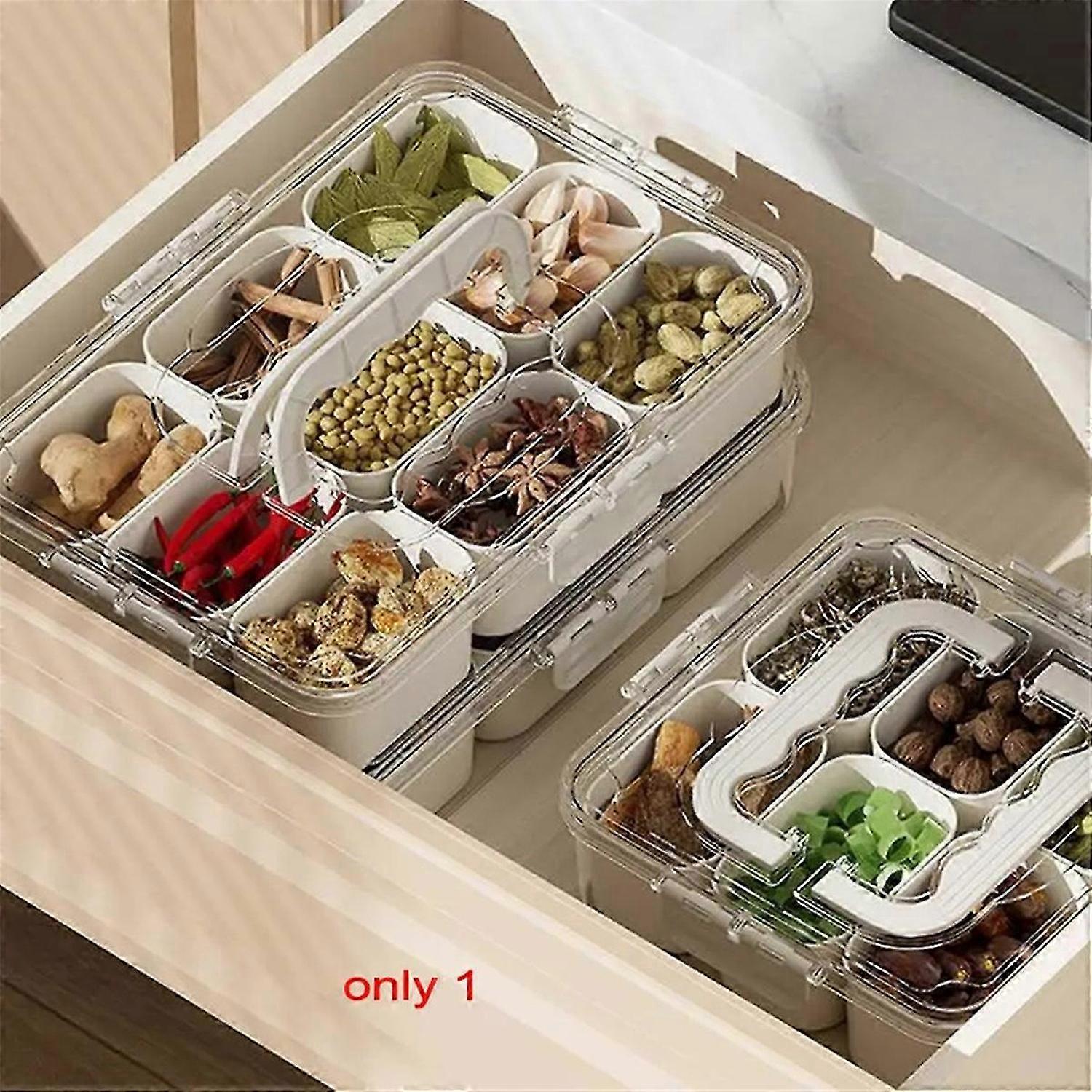 Grids Divided Serving Tray Storage Box A